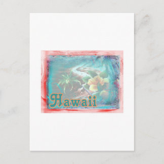 Hawaii Red Floral Postkarte