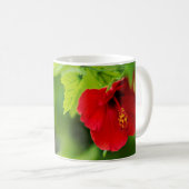 Hawaii Red Hibiskus Blume Kaffeetasse (VorderseiteRechts)