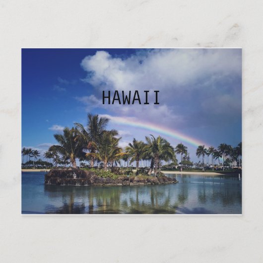 HAWAII-REGENBOGEN-ANSICHTSKARTE POSTKARTE (Vorderseite)