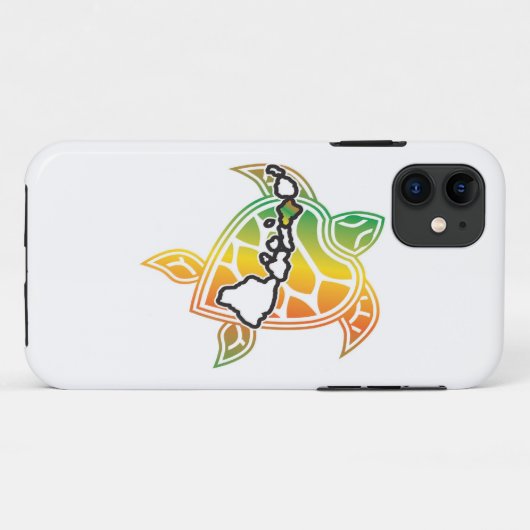 Hawaii-Reggae-Schildkröte Case-Mate iPhone Hülle (Rückseite (Horizontal))
