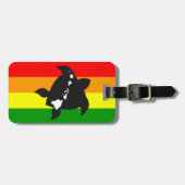 Hawaii-Reggae-Schildkröte Gepäckanhänger (Vorderseite horizontal)
