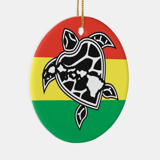Hawaii-Reggae-Schildkröte Keramik Ornament (Rechts)