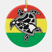 Hawaii Reggae Turtle Keramik Ornament (Vorne)