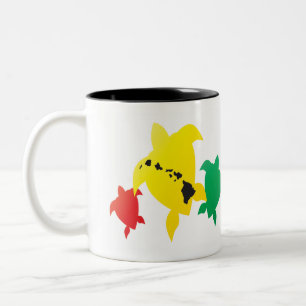 Hawaii Reggae Turtles Zweifarbige Tasse