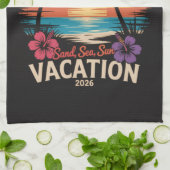 Hawaii-Reise 2026 Sommerferien Strand Geschirrtuch (Gefaltet)