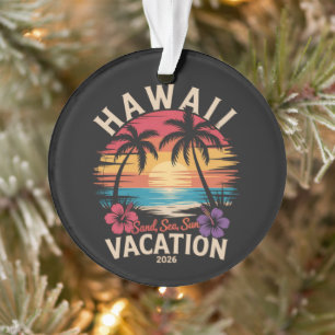 Hawaii-Reise 2026 Sommerferien Strand Ornament