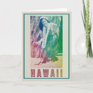 Hawaii-Reise Hula-Mädchen-Grußkarte Karte