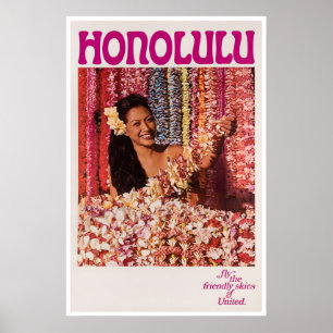 Hawaii Reise Kunst Honolulu Poster Druck Sport