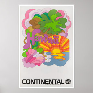 Hawaii-Reiseplakat Hawaiianische Kunst Continental Poster