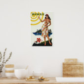 Hawaii-Reiseplakat  Poster (Küche)