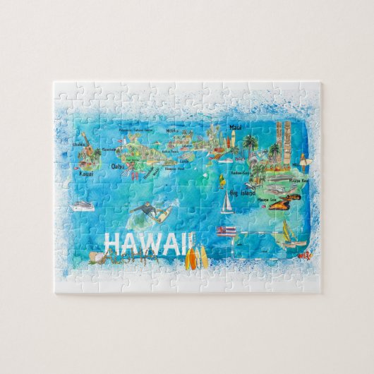 Hawaii Reiseplan Puzzle (Horizontal)