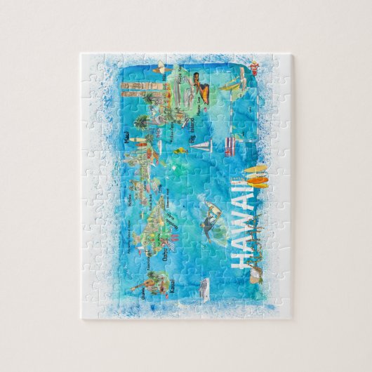 Hawaii Reiseplan Puzzle (Vertikal)