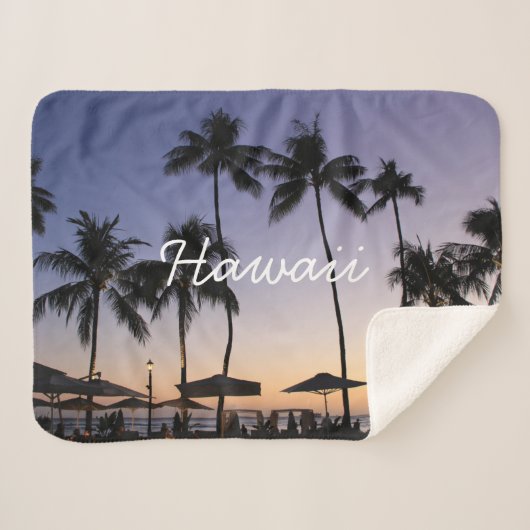 Hawaii resort sunset sherpadecke (Vorderseite (Horizontal))