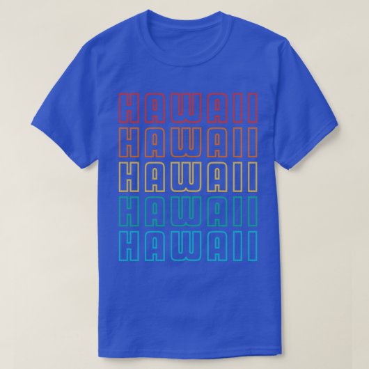 Hawaii Retro Hollow Five Thirt T-Shirt (Design vorne)