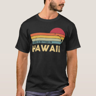 HAWAII Retro Vintager US-Staat Map Hawaii Patrioti T-Shirt