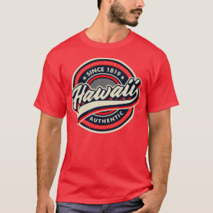 Hawaii Retro Vintages Gebirge Wandern T-Shirt