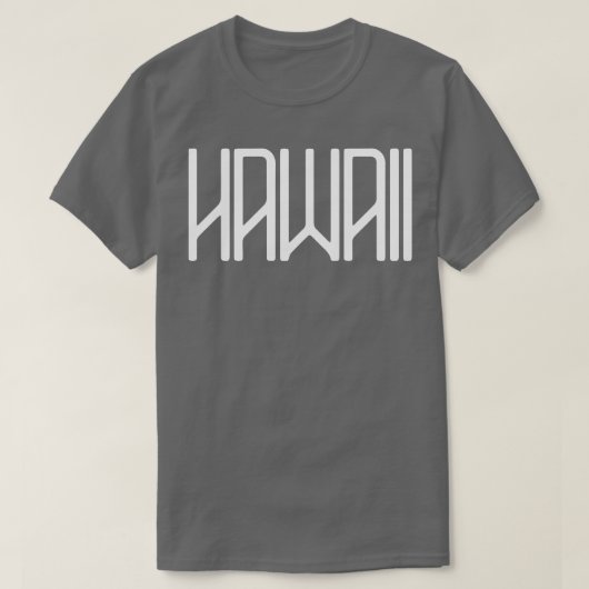 Hawaii Retro White Text TShirt (Design vorne)