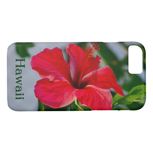 Hawaii-Rot-Hibiskus Case-Mate iPhone Hülle (Rückseite (Horizontal))