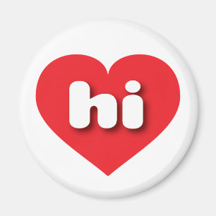 Hawaii - Rotes Herz - I Liebe hi Magnet