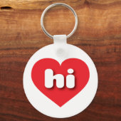 Hawaii - Rotes Herz - I Liebe hi Schlüsselanhänger (Vorderseite)