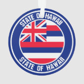 Hawaii Round Emblem Ornament (Rückseite)