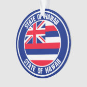 Hawaii Round Emblem Ornament (Vorderseite)