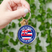 Hawaii Round Emblem Schlüsselanhänger (Hand)