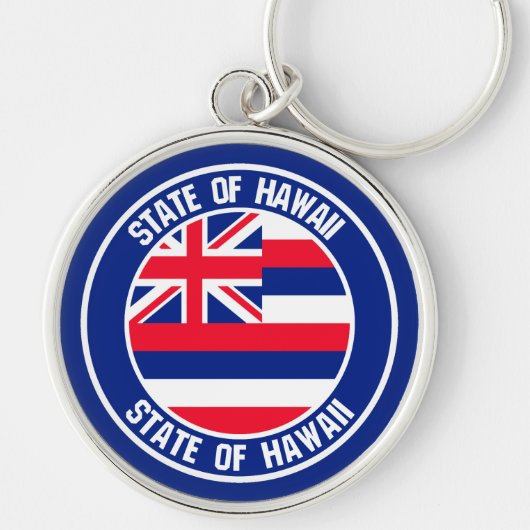 Hawaii Round Emblem Schlüsselanhänger (Vorne)