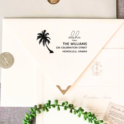 Hawaii Rücksendeadresse Briefmarke Permastempel