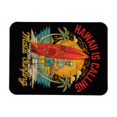 Hawaii ruft Maui Surfen Insel Vibes Magnet (Horizontal)