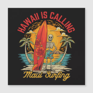 Hawaii ruft Maui Surfen Insel Vibes Magnetkarte