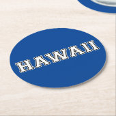 Hawaii Runder Pappuntersetzer (Angewinkelt)