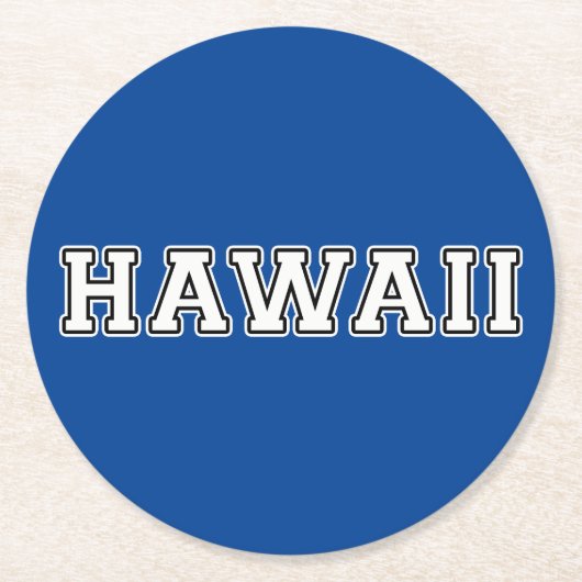 Hawaii Runder Pappuntersetzer (Vorderseite)