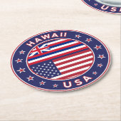 Hawaii Runder Pappuntersetzer (Angewinkelt)