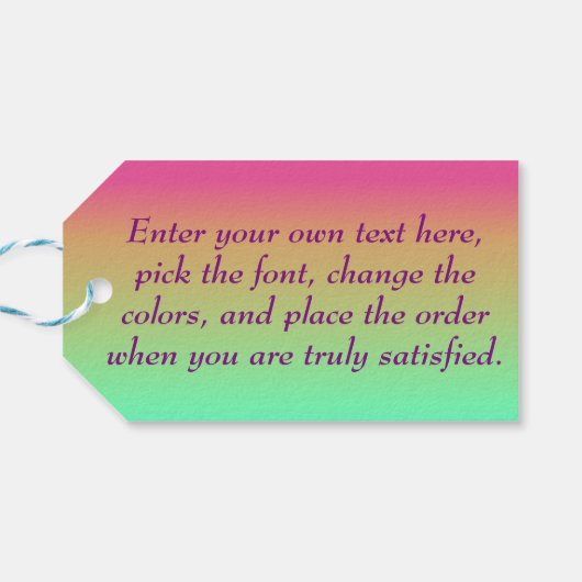 Hawaii sagt Aloha! Geschenkanhänger (Rückseite Horizontal)