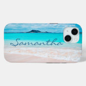 Hawaii-Sand-Foto-Monogramm-Name Case-Mate iPhone Hülle (Rückseite (Horizontal))
