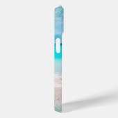 Hawaii Sandy Beach Blue Gold Confetti Name Case-Mate iPhone Hülle (Rückseite / Rechts)