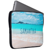 Hawaii Sandy Beach Blue Ocean Foto Individuelle Na Laptopschutzhülle (Vorne Rechts)