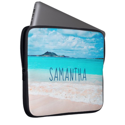 Hawaii Sandy Beach Blue Ocean Foto Individuelle Na Laptopschutzhülle (Vorne Rechts)