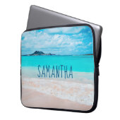 Hawaii Sandy Beach Blue Ocean Foto Individuelle Na Laptopschutzhülle (Vorderseite Links)