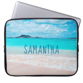 Hawaii Sandy Beach Blue Ocean Foto Individuelle Na Laptopschutzhülle (Vorderseite)