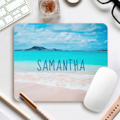Hawaii Sandy Beach Blue Ocean Foto Individuelle Na Mousepad