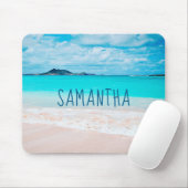 Hawaii Sandy Beach Blue Ocean Foto Individuelle Na Mousepad (Mit Mouse)