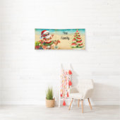 Hawaii Santa Claus und Watermelon Weihnachtsbaum Banner (Insitu)