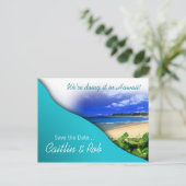 Hawaii Save the Date (aquatische Ozeane) Ankündigungspostkarte (Stehend Vorderseite)