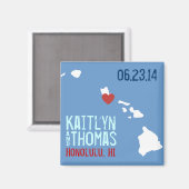 Hawaii Save the Date - Individuell gestaltete Stad Magnet (Vorderseite/Rückseite)