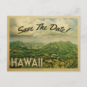 Hawaii Save the Date Vintage Postkarten (Vorderseite)