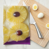 Hawaii-Scheiben mit Ananas auf rustikalem Holz Geschirrtuch (Viertel Falte)