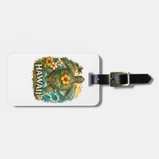Hawaii-Schildkröte Gepäckanhänger (Vorderseite horizontal)