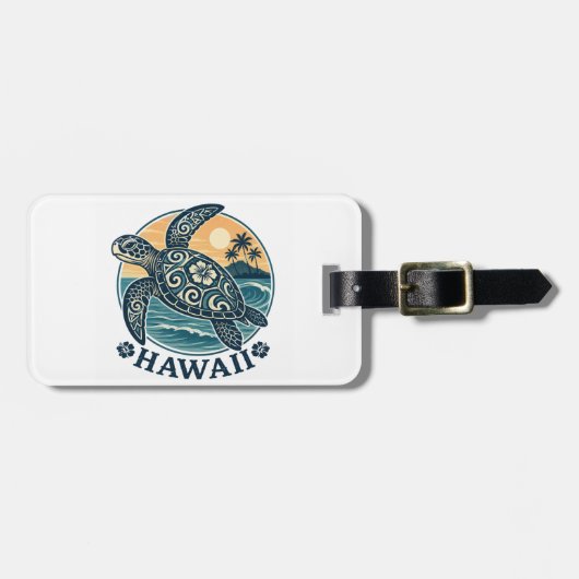 Hawaii-Schildkröte Gepäckanhänger (Vorderseite horizontal)